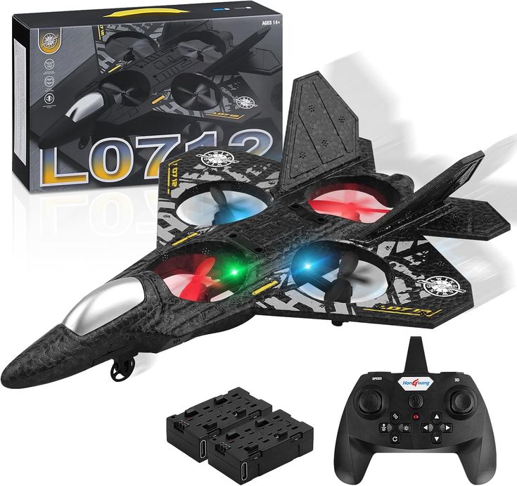 4DRC V32 RC Fighter Jet Airplane ✈️ | 360° Stunt Flying Plane with LED Lights 🌈 | Remote Control Foam Aircraft for Kids & Adults 🎮 | Durable EPP Foam RC Plane Gift 🎁